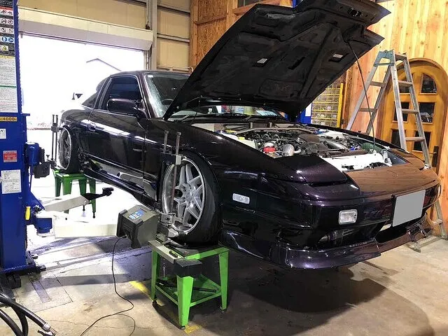 富山市　アライメント調整　180SX