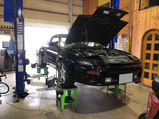 富山市　アライメント調整　セリカ GT-FOUR ST185H
