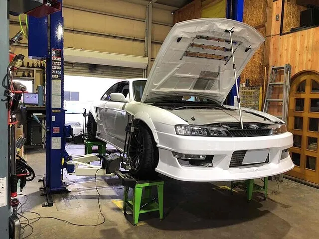 富山市　アライメント調整　S14シルビア後期