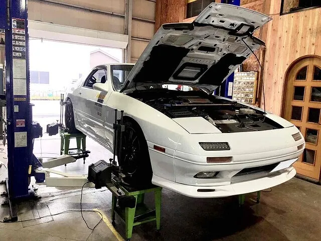 富山市　アライメント調整　FC3S RX-7