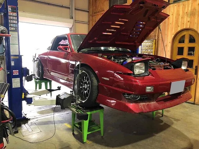 富山市　アライメント調整　180SX