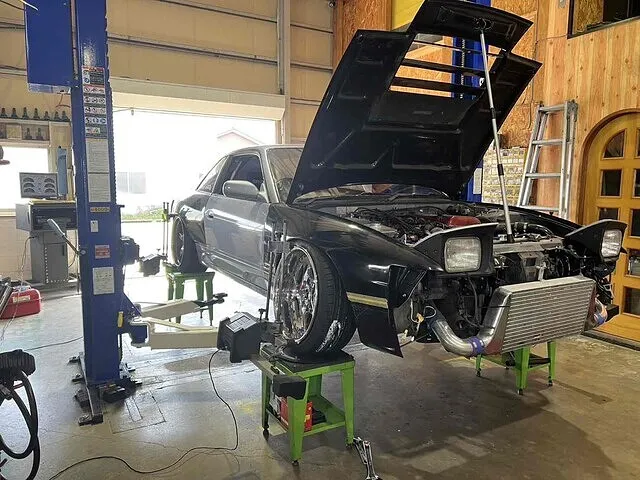 富山市　アライメント調整　180SX