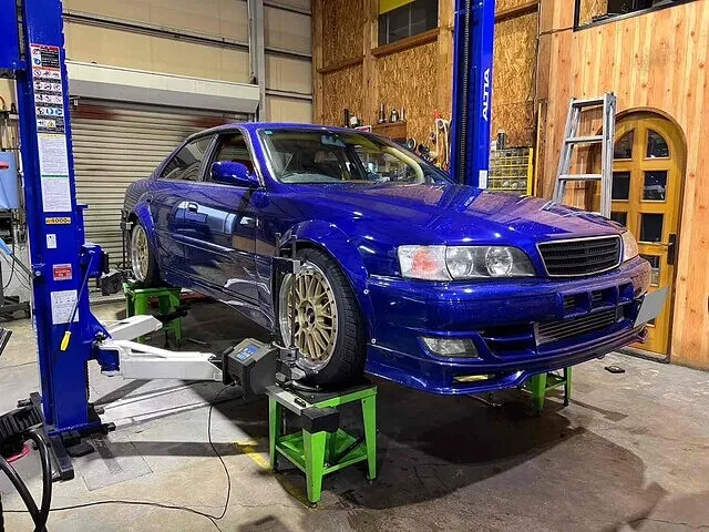 富山市　アライメント調整　チェイサーJZX100