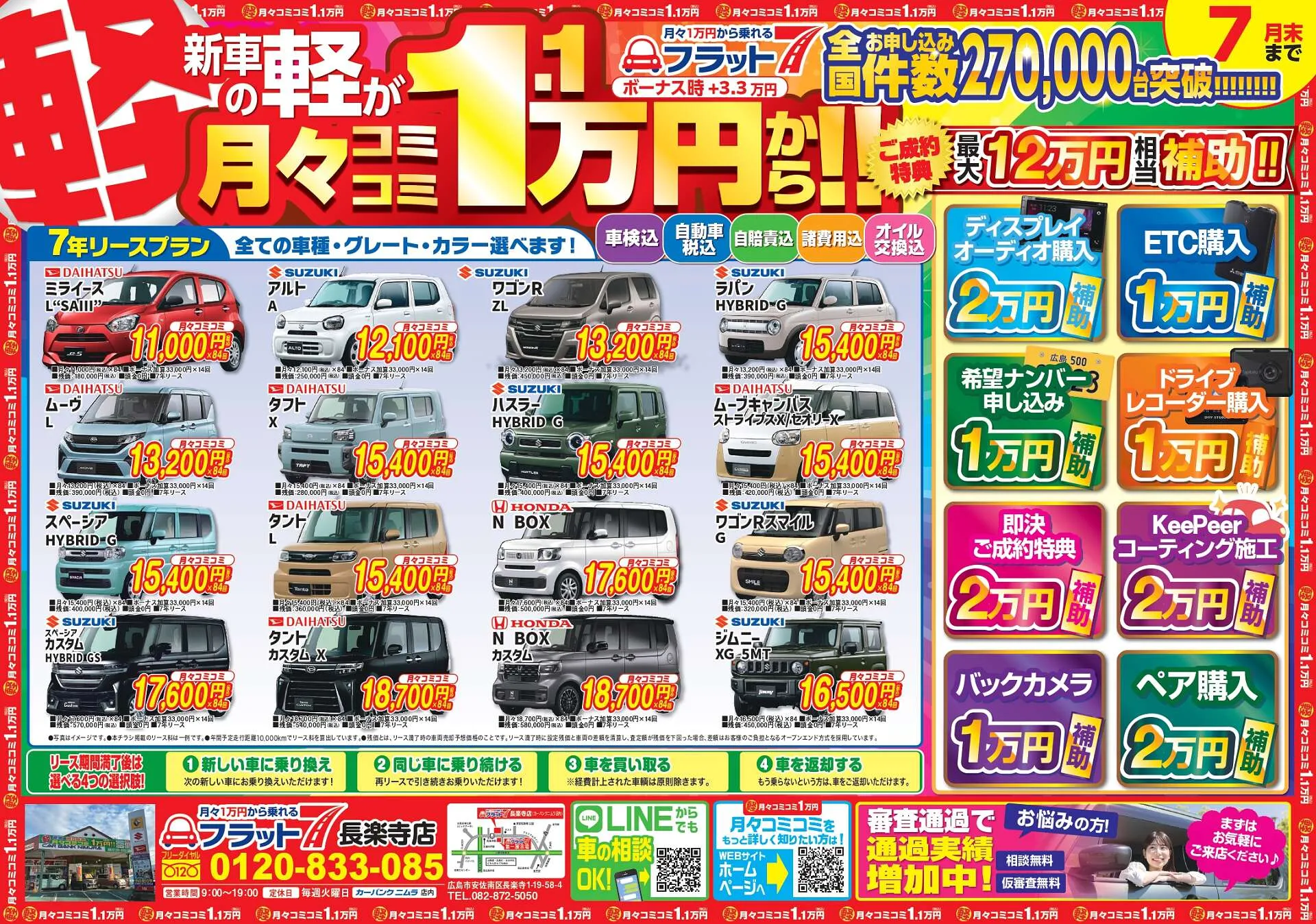 フラット7 広島市安佐南区 カーバンクニムラ