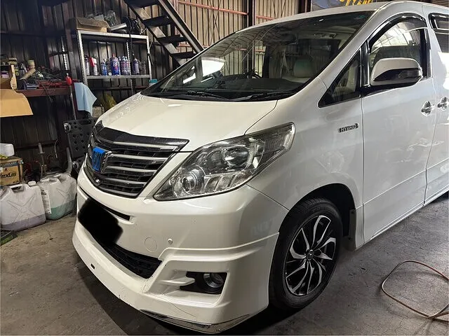 旭川市 フロントスポイラー取付 トヨタ アルファードハイブリッド