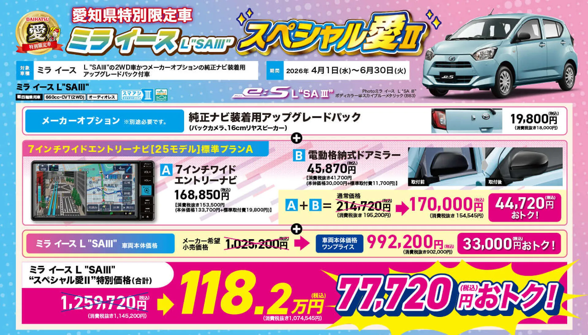 新車中古車のご購入 車検 一宮市 ヒカリコ ファミリーオート
