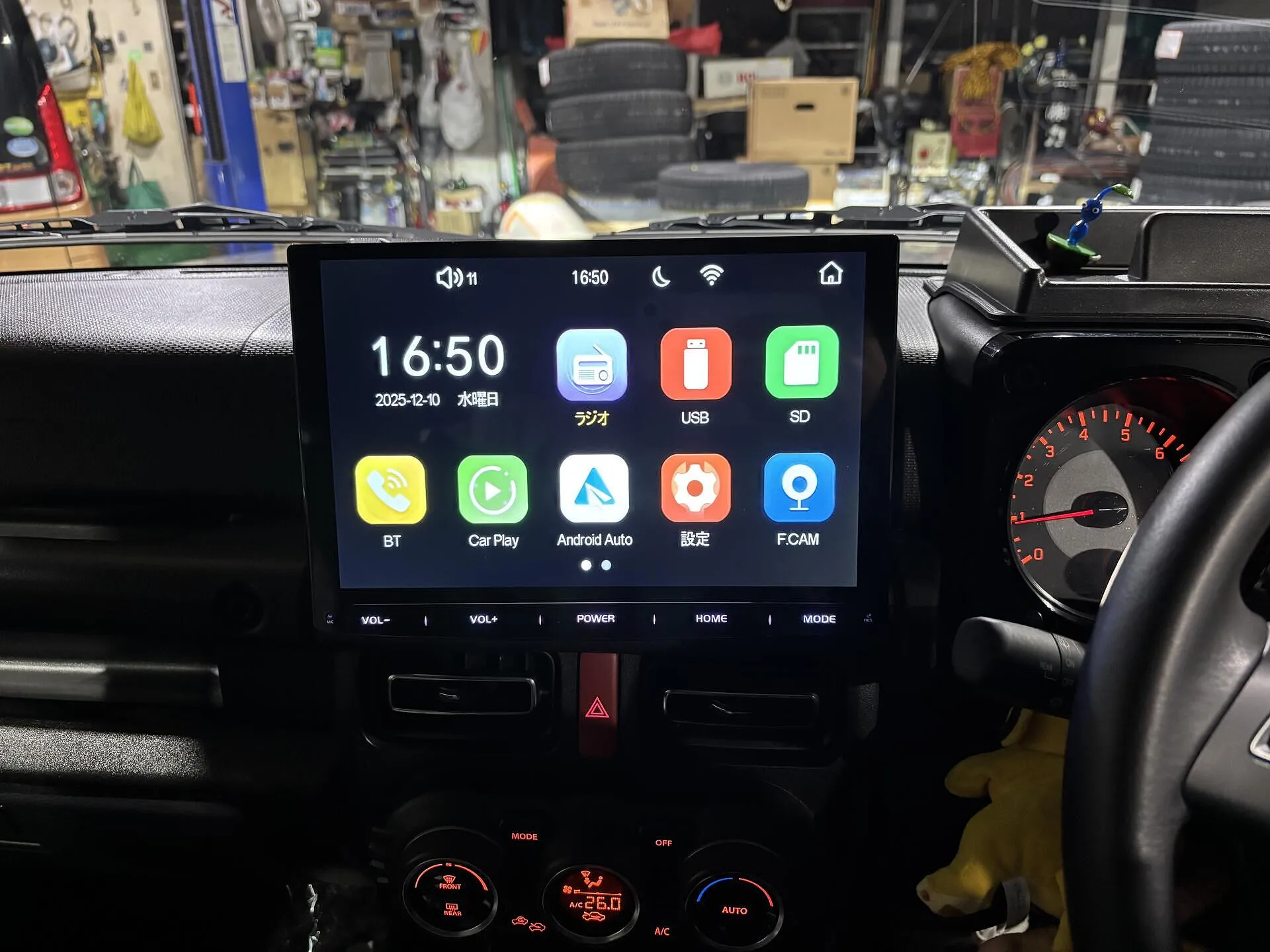 ジムニー　10.1インチディスプレイオーディオ取付　新発田市