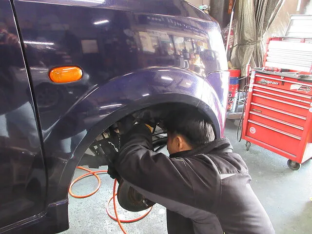 広島市安佐南区　三菱ｅｋスポーツ　車検　タイミングベルト取替