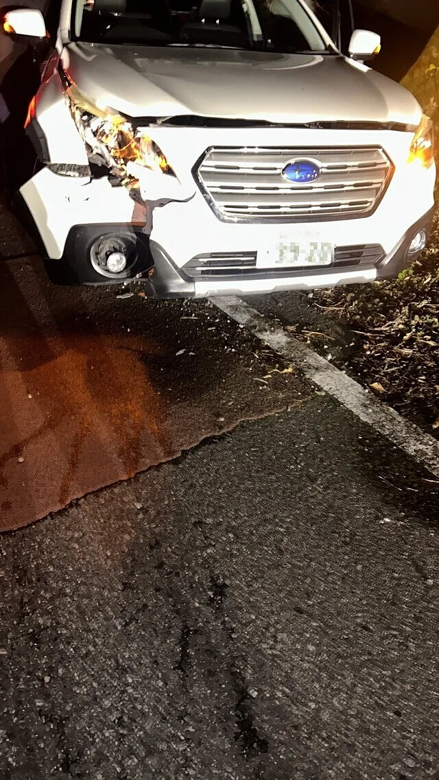 福岡県糸島市　レガシィ　事故　レッカーレンタカー