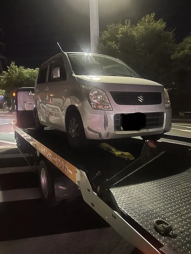 福岡県　ロードサービス　ワゴンR　エンジントラブル