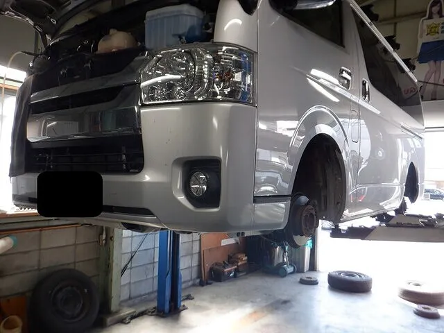 トヨタ　ハイエースＶ　車検　笠松町　岐阜市　修理　整備　1日車検