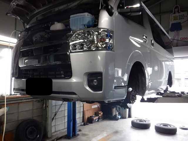 トヨタ　ハイエースＶ　車検　笠松町　岐阜市　修理　整備　1日車検