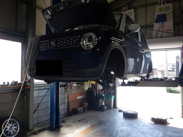スズキ　ラパン　車検　笠松町　岐南町　修理　整備　1日車検