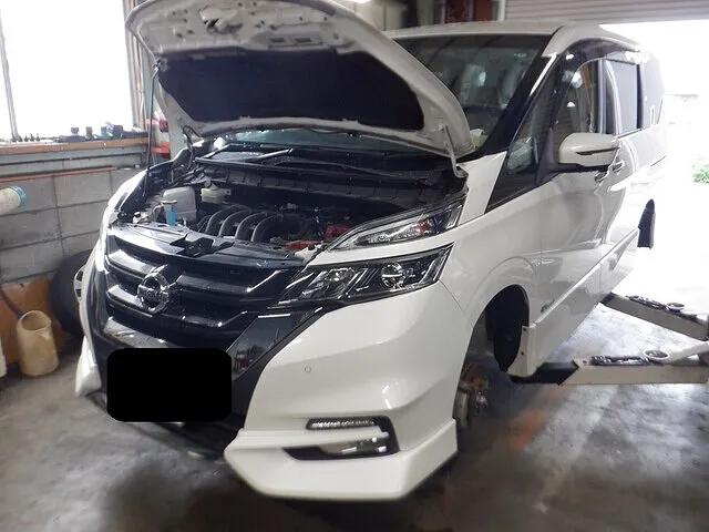 ニッサン　セレナ　車検　笠松町　岐阜市　修理　整備　1日車検