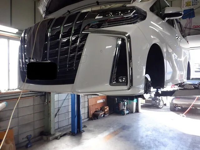 トヨタ　アルファード　車検　笠松町　岐阜市　修理　整備　1日車検