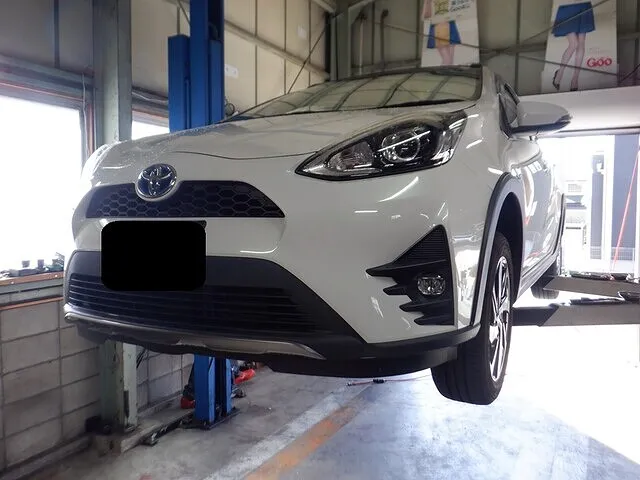 トヨタ　アクア　異音　リヤハブベアリング交換　笠松町　岐南町