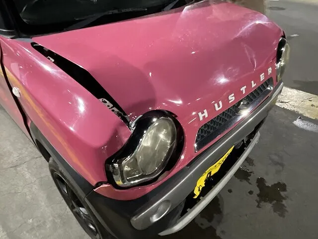 栃木市S様ハスラー衝突事故発生にてレッカー出動