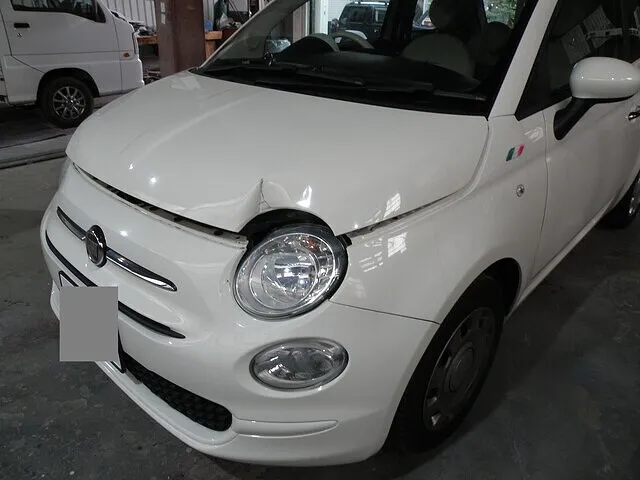 フィアット　500　ボンネット交換　笛吹市