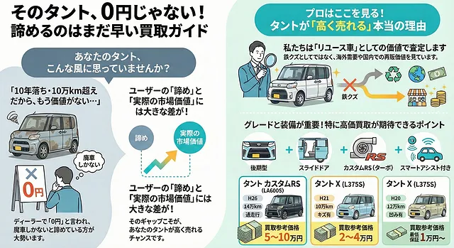 そのタント、0円じゃない！プロは『グレード』『中身』を見ています