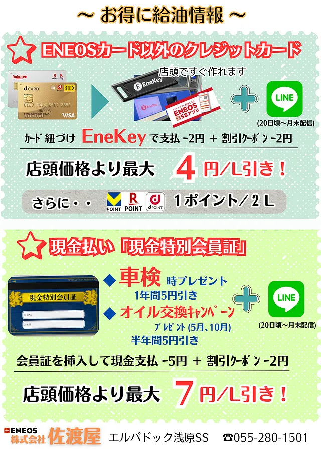 お得に給油情報