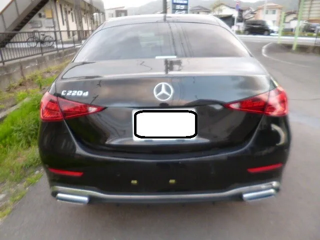 富士市　鈑金塗装　ベンツ　Ｃ220　リヤバンパーキズ塗装修理