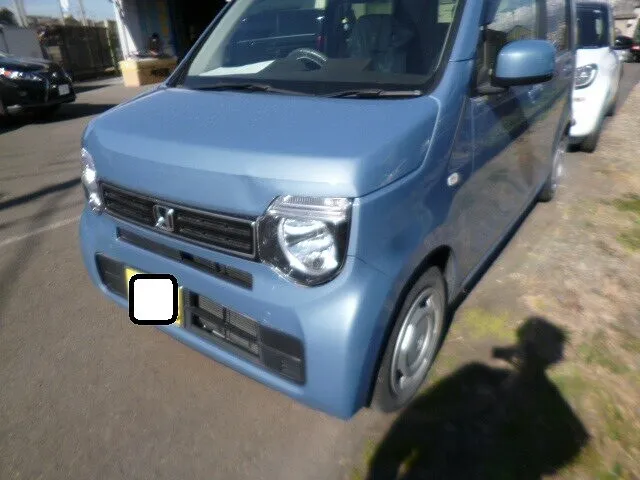 富士市　鈑金塗装　ホンダ　N-WGN　フロントバンパー、フード交換、ﾗｼﾞｴｰﾀサポート修理