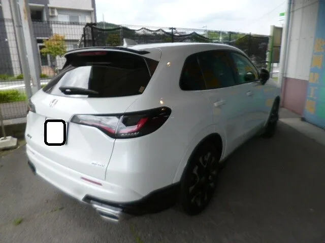 富士市 鈑金塗装 ホンダ ZR－V 右リヤフェンダーキズ塗装修理