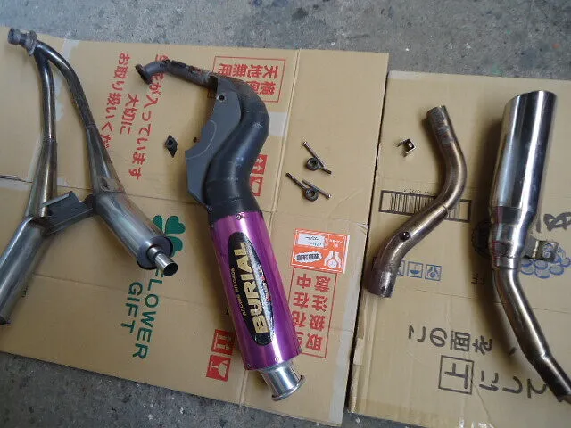 バイクマフラー、チャンバー修理